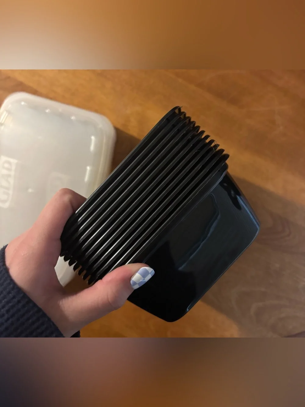 Food Storage Container Set - Black Base with Clear Lid